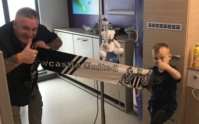 LEWIS SMITH RECEIVES A SPECIAL VISIT FROM CHARITY FOUNDER