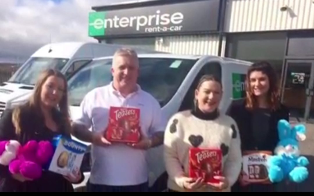 CHARITY TEAMS UP WITH ENTERPRISE CAR& VAN HIRE TO DELIVER EGGS TO NORTH/TEES CHILDRENS WAR.