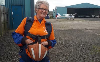 KATE TAKES TO THE SKIES FOR CHARITY.