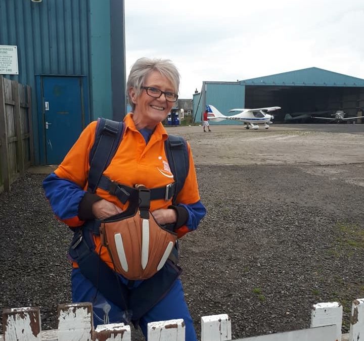 KATE TAKES TO THE SKIES FOR CHARITY.