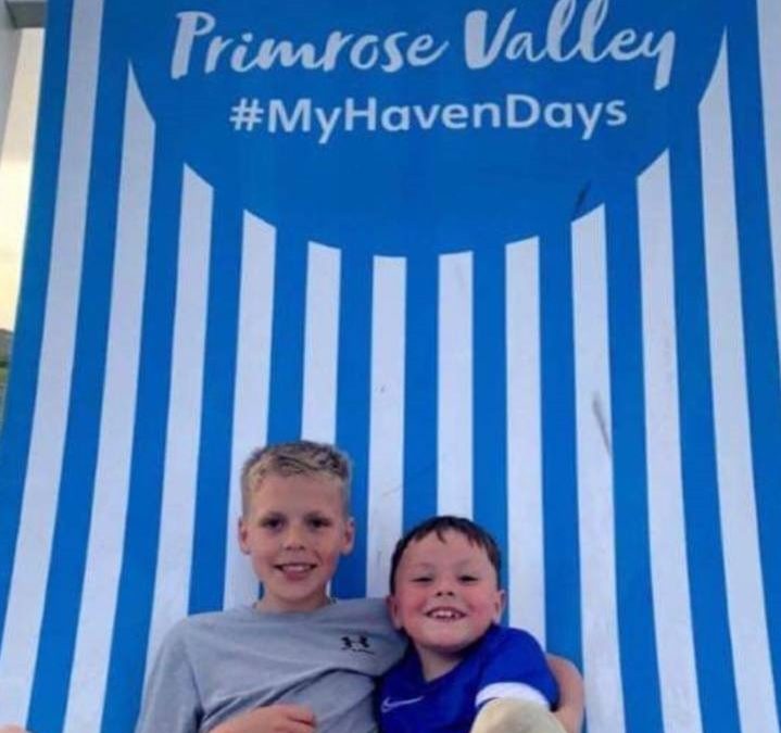Conner and Spencer charity caravan trip