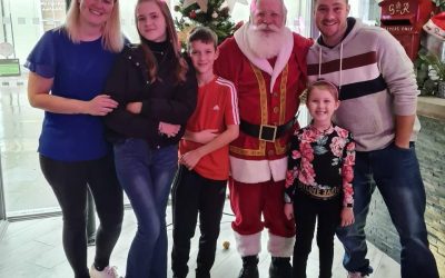 Cairns family visited Santa at The Open Jar, Norton