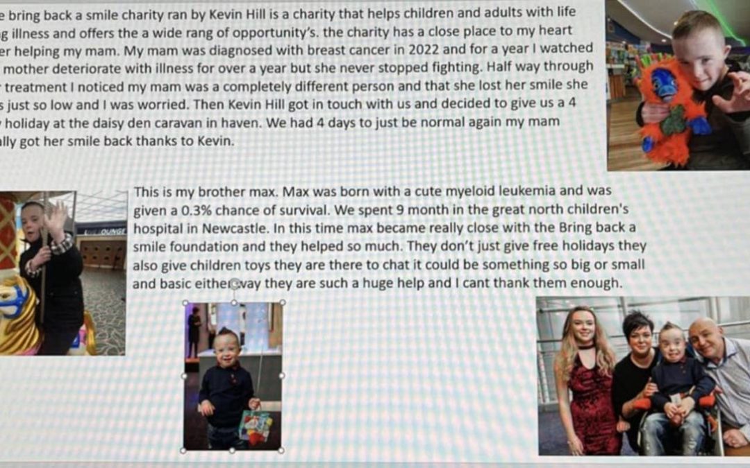 Heartfelt Gratitude: Joe Pedelty’s Appreciation for Bringing Back A Smile’s Support
