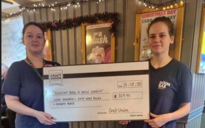 £369.70 Raised at The Grapes for Bringing Back A Smile